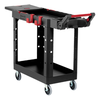 Chariot utilitaire robuste et polyvalent, 2 tiers, 17-3/4" x 36" x 46-1/5", Capacit&eacute; 500 lb Oxford Builders Supplies Inc