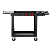 Chariot utilitaire robuste et polyvalent, 2 tiers, 17-3/4" x 36" x 46-1/5", Capacit&eacute; 500 lb Oxford Builders Supplies Inc