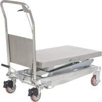 Manual Hydraulic Scissor Lift Table, 35-1/2" L x 20" W, Partial Stainless Steel, 800 lbs. Capacity Oxford Builders Supplies Inc