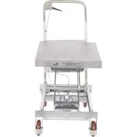 Manual Hydraulic Scissor Lift Table, 35-1/2" L x 20" W, Partial Stainless Steel, 800 lbs. Capacity Oxford Builders Supplies Inc