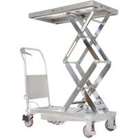 Manual Hydraulic Scissor Lift Table, 35-1/2" L x 20" W, Partial Stainless Steel, 800 lbs. Capacity Oxford Builders Supplies Inc