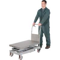 Manual Hydraulic Scissor Lift Table, 35-1/2" L x 20" W, Partial Stainless Steel, 800 lbs. Capacity Oxford Builders Supplies Inc