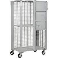 FST Series Folding Security Truck, 1 Tiers, 27" L x 45" W x 77" H, 2000 lbs. Cap. Oxford Builders Supplies Inc