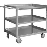 Chariot avec tablettes de calibre industriel, 3 Tiers, 24-1/8" la x 35" h x 42" p, Capacit&eacute; 1200 lb Oxford Builders Supplies Inc
