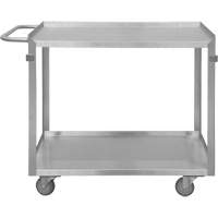 Industrial Grade Shelf Cart, 2 Tiers, 22-1/2" W x 34" H x 42-7/16" D, 600 lbs. Capacity Oxford Builders Supplies Inc