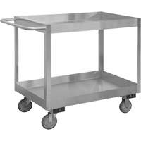 Industrial Grade Shelf Cart, 2 Tiers, 18-1/8" W x 35" H x 36" D, 1200 lbs. Capacity Oxford Builders Supplies Inc