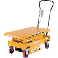 DC Powered Hydraulic Scissor Lift Elevating Cart, Steel, 39-3/4" L x 20-1/2" W, 1000 lbs. Capacity Oxford Builders Supplies Inc