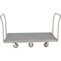 Heavy Duty Plastic Platform Truck, 60" L x 30" W, 3000 lbs. Cap., Polyurethane Wheels Oxford Builders Supplies Inc