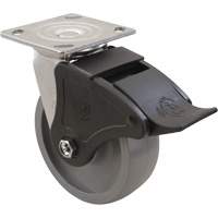 Max9 Caster, Swivel, 6" (152.4 mm), Envirothane Grey-WOW, 1100 lbs. (498.95 kg.) Oxford Builders Supplies Inc