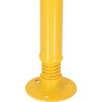 Spring Loaded Bollard, Steel, 42" H x 2-1/8" W, Yellow Oxford Builders Supplies Inc