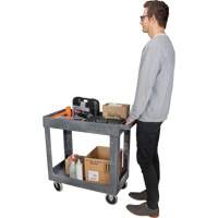 Utility Service Cart, 2 Tiers, 16-1/2" x 32-1/2" x 34-1/2", 550 lbs. Capacity Oxford Builders Supplies Inc