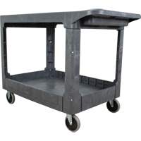 Chariot utilitaire pour l'entretien avec tablette plate, 2 tiers, 25-1/4" x 32-1/4" x 44", Capacit&eacute; 550 lb Oxford Builders Supplies Inc