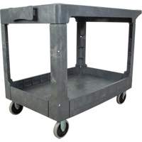 Chariot utilitaire pour l'entretien avec tablette plate, 2 tiers, 25-1/4" x 32-1/4" x 44", Capacit&eacute; 550 lb Oxford Builders Supplies Inc