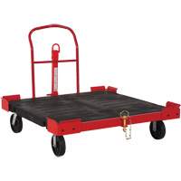 Towable Pallet Cart, 54-1/2" L x 51" W, 2500 lbs. Cap., Polyolefin Wheels Oxford Builders Supplies Inc