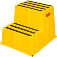 Escabeau industriel, 2 marches, 26" x 22-7/16" x Hauteur 19-11/16" Oxford Builders Supplies Inc