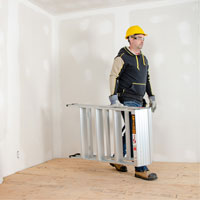 Poste de travail chevalet de sciage portatif, Cadre Aluminium, 12-1/4" p x 48" h Oxford Builders Supplies Inc