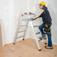 Poste de travail chevalet de sciage portatif, Cadre Aluminium, 12-1/4" p x 56" h Oxford Builders Supplies Inc