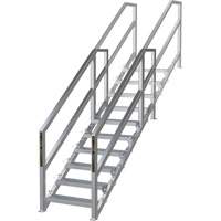 SmartStairs 6-10 Steps Modular Construction Stair System, 75" H Oxford Builders Supplies Inc