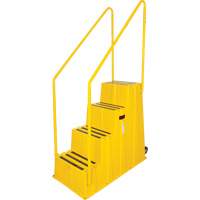 Escabeau industriel, 4 marches, 44" x 22-1/4" x Hauteur 65-1/8" Oxford Builders Supplies Inc
