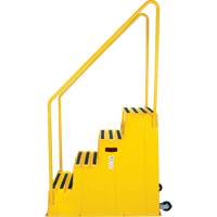Escabeau industriel, 4 marches, 44" x 22-1/4" x Hauteur 65-1/8" Oxford Builders Supplies Inc