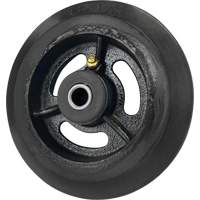Roue en caoutchouc moul&eacute;, 6'' (152 mm) dia. x 1-1/2" (38 mm) la, Capacit&eacute; de 450 lb (204 kg) Oxford Builders Supplies Inc