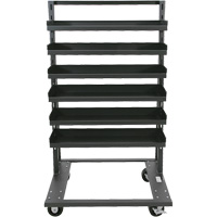 Chariot &agrave; cadre en A robuste &agrave; un c&ocirc;t&eacute; avec 6 plateaux &agrave; rebords, 38" x 25" x 63", Capacit&eacute; 2500 lb Oxford Builders Supplies Inc