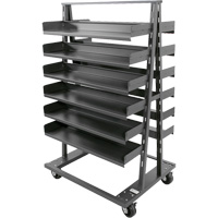 Chariot &agrave; cadre en A robuste &agrave; deux c&ocirc;t&eacute;s avec 12 plateaux, 38" x 30" x 63", Capacit&eacute; 2500 lb Oxford Builders Supplies Inc