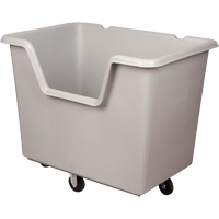 Starcart Easy-Access Box Truck, Polyethylene, 46" L x 31" W x 49" H, 24 cu. ft. Volume, 900 lbs. Capacity Oxford Builders Supplies Inc