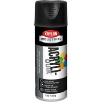 Laque industrielle Acryli-Quik, Noir, Ultra-mat, 12 oz, Canette a&eacute;rosol Oxford Builders Supplies Inc
