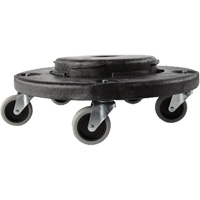 Brute&reg; Dolly, Polyethylene, Black, Fits: 20 - 55 US Gal. Oxford Builders Supplies Inc