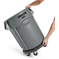 Brute&reg; Dolly, Polyethylene, Black, Fits: 20 - 55 US Gal. Oxford Builders Supplies Inc