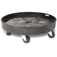 Waste Container Dolly, Polyethylene, Black Oxford Builders Supplies Inc