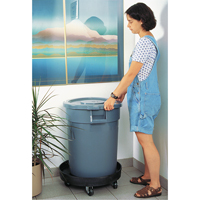 Waste Container Dolly, Polyethylene, Black Oxford Builders Supplies Inc