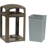 Landmark Series&reg; Classic Container Frame With Rigid Liner, Galvanized Steel, 35 US gal. Oxford Builders Supplies Inc