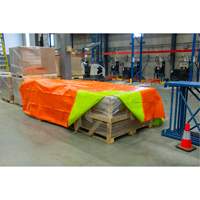 B&acirc;che tiss&eacute;e robuste haute visibilit&eacute;, Poly&eacute;thyl&egrave;ne, Vert/Orange, 16' x 20' x 12 mils Oxford Builders Supplies Inc