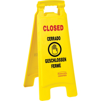 Closed Safety Signs, Quadrilingual with Pictogram Oxford Builders Supplies Inc