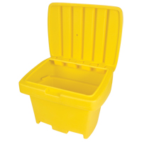 Heavy-Duty Outdoor Salt and Sand Storage Container, 30" x 24" x 24", 5.5 cu. Ft., Yellow Oxford Builders Supplies Inc