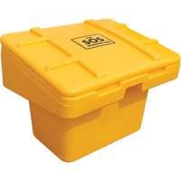 Salt Sand Container SOS, With Hasp, 30" x 24" x 24", 5.5 cu. Ft., Yellow Oxford Builders Supplies Inc