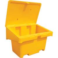 Contenants pour sel & sable SOS, Avec Moraillon, 42" x 29" x 30", 11 pi³, Jaune Oxford Builders Supplies Inc