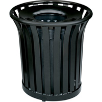 Americana Series Open-Top Waste Receptacle, Steel, 36 US gal. Oxford Builders Supplies Inc