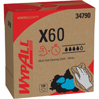Chiffons X60 WypAll, Tout usage, 16-3/4" lo x 8-3/8" la Oxford Builders Supplies Inc