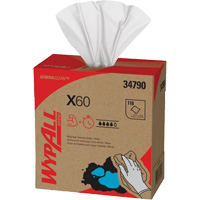 Chiffons X60 WypAll, Tout usage, 16-3/4" lo x 8-3/8" la Oxford Builders Supplies Inc
