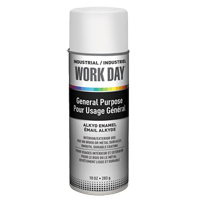 Peinture industrielle Work Day, Blanc, Brillant, 10 oz, Canette a&eacute;rosol Oxford Builders Supplies Inc