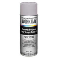 Industrial Work Day Paint, Grey, Very Flat, 10 oz., Aerosol Can Oxford Builders Supplies Inc