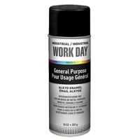 Industrial Work Day Paint, Black, Very Flat, 10 oz., Aerosol Can Oxford Builders Supplies Inc