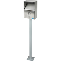 Smoking Receptacles, Wall-Mount, Stainless Steel, 3.3 Litres Capacity, 13-1/2" Height Oxford Builders Supplies Inc