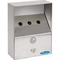 Smoking Receptacles, Wall-Mount, Stainless Steel, 1 Litres Capacity, 9" Height Oxford Builders Supplies Inc