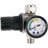 R&eacute;gulateur &agrave; cadran pneumatique avec jauge pour pistolet pulv&eacute;risateur, 1/4" NPT, PSI max. de 135 PSI, Standard Oxford Builders Supplies Inc