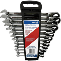 Long Pattern Reversible Wrench Set, Ratcheting Combination, 13 Pieces, Imperial Oxford Builders Supplies Inc