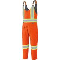 5538 High Visibility Quilted Duck Overalls, Cotton, X-Large, High Visibility Orange Oxford Builders Supplies Inc